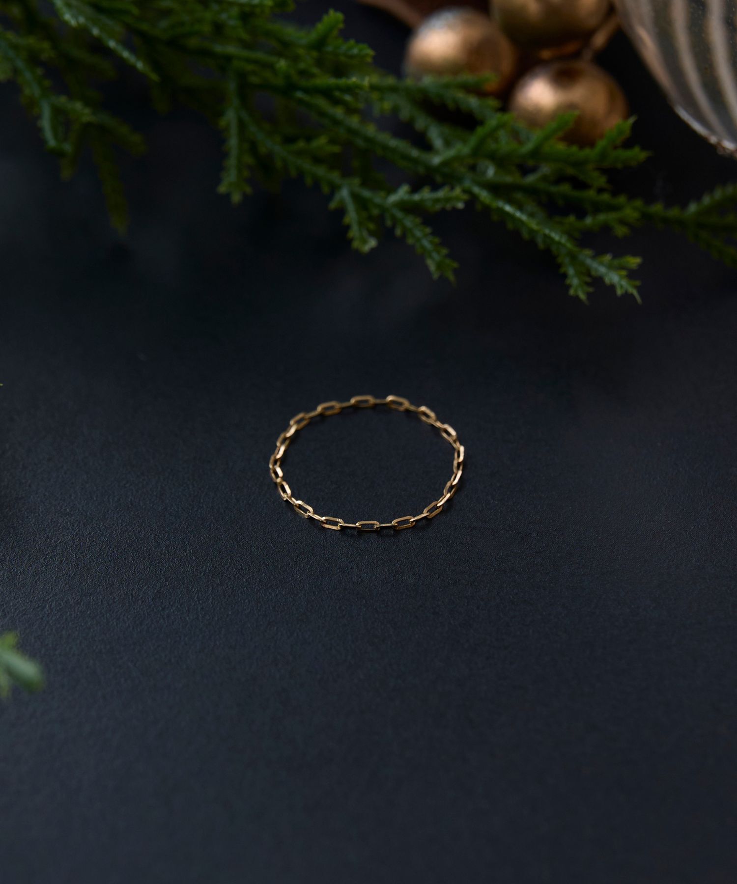 Phoebe「【K10】ブライトネスチェーンリング／BOXつき」|リング|ゴールド