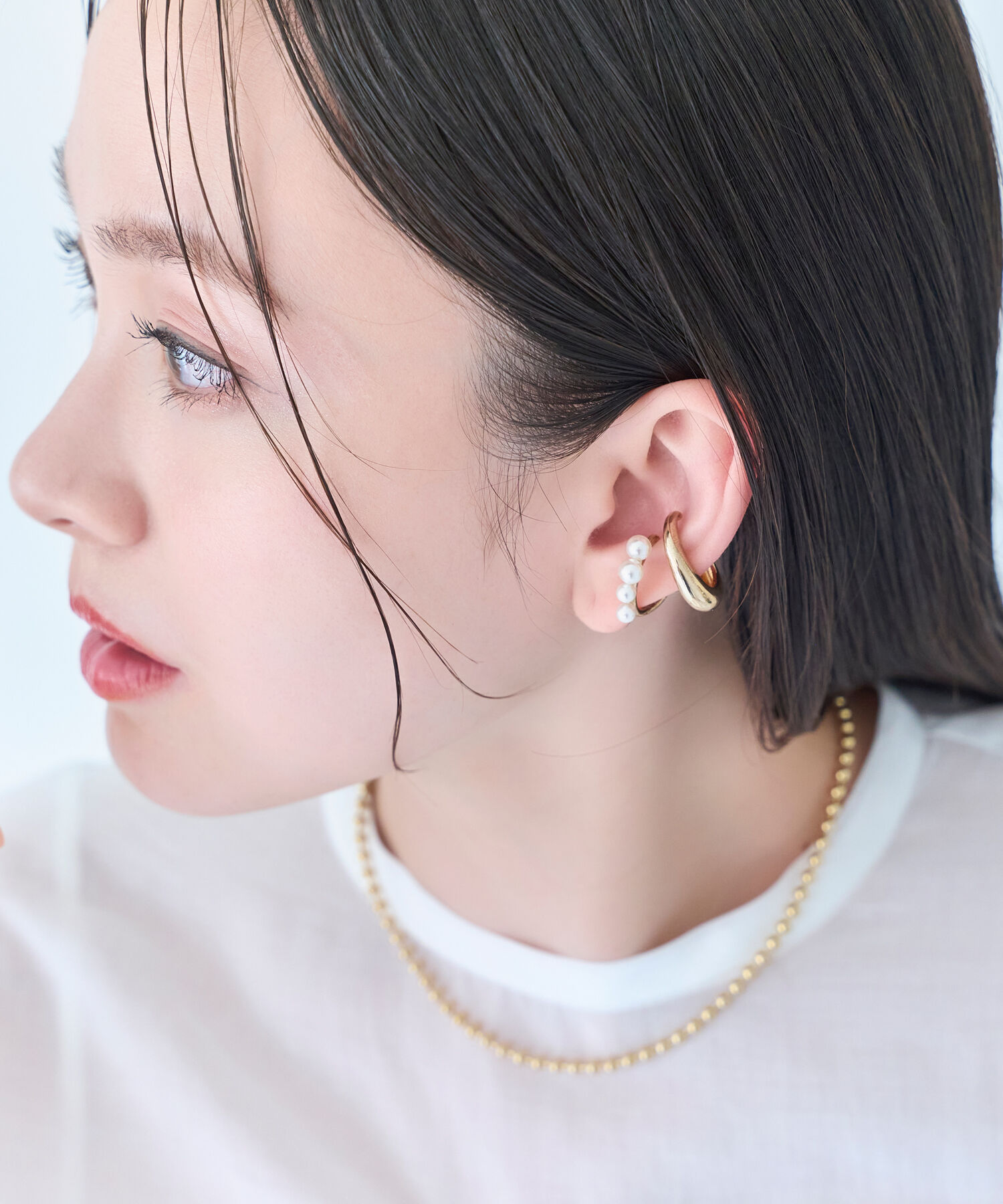 Phoebe「【シリーズ累計販売10000点突破！】ドレッシングパールイヤーカフ　ゴールド」|イヤーカフ|