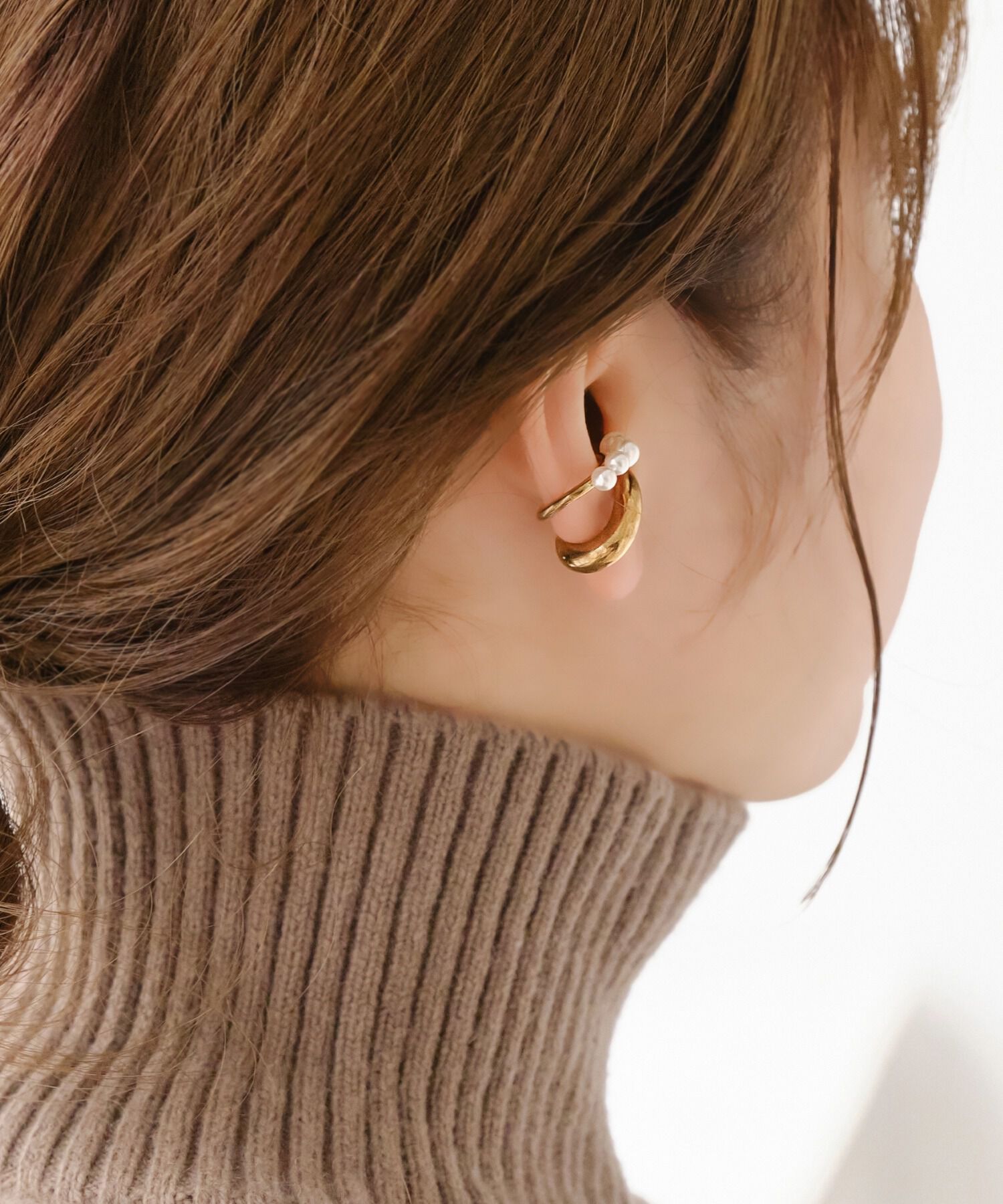 Phoebe「【シリーズ累計販売10000点突破！】ドレッシングパールイヤーカフ　ゴールド」|イヤーカフ|