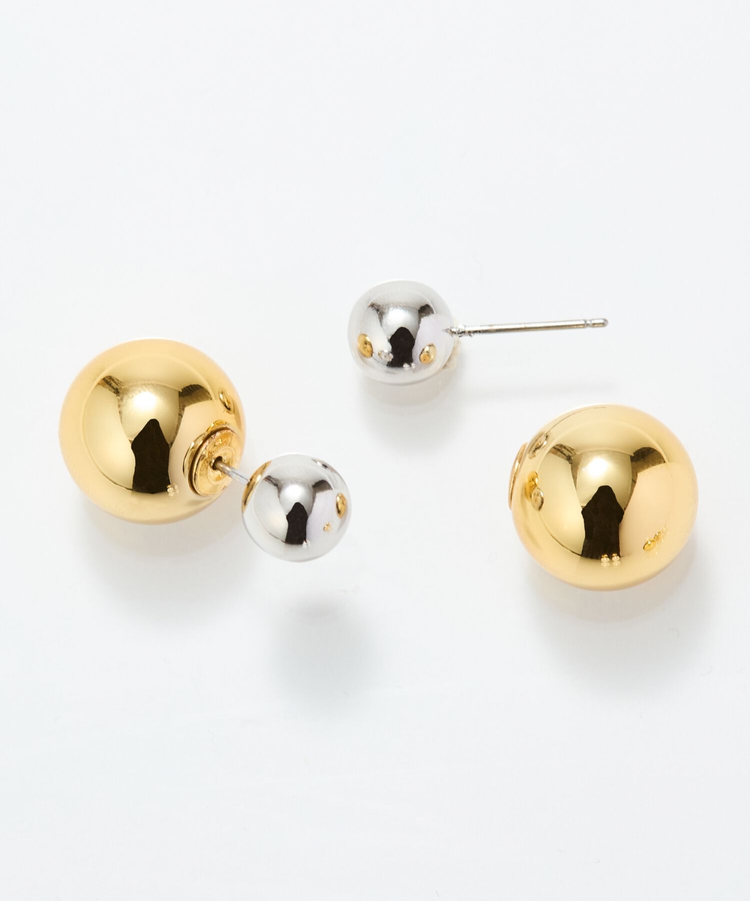 Phoebe「≪雑誌掲載≫メタルボールバックキャッチピアス　コンビ」|ピアス|