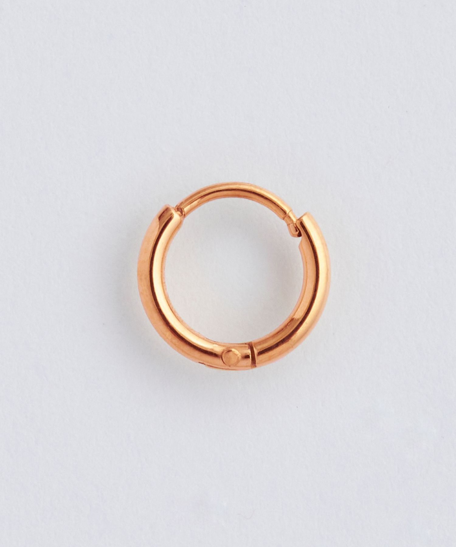 Phoebe「【金属アレルギー対応】ミニフープピアス(片耳)/サージカルステンレス ローズゴールド」|ピアス|