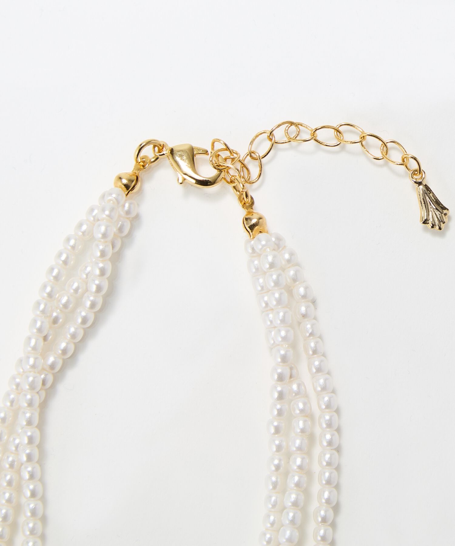 Phoebe「3連ビーズパールネックレス　結婚式/セレモニー/入学式/卒業式/式典」|ネックレス|