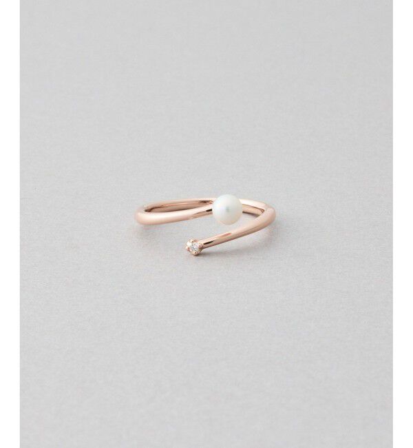 Jouete「[フォークリング] ダイヤモンド&times;パール」|リング|ピンクゴールド