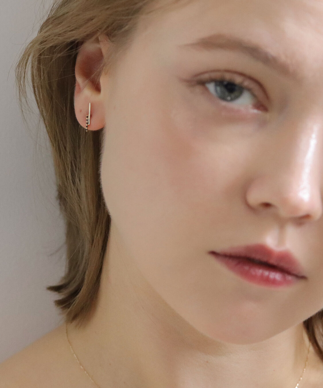  「ブラックダイヤモンド ピアス | K10YG」|ピアス|