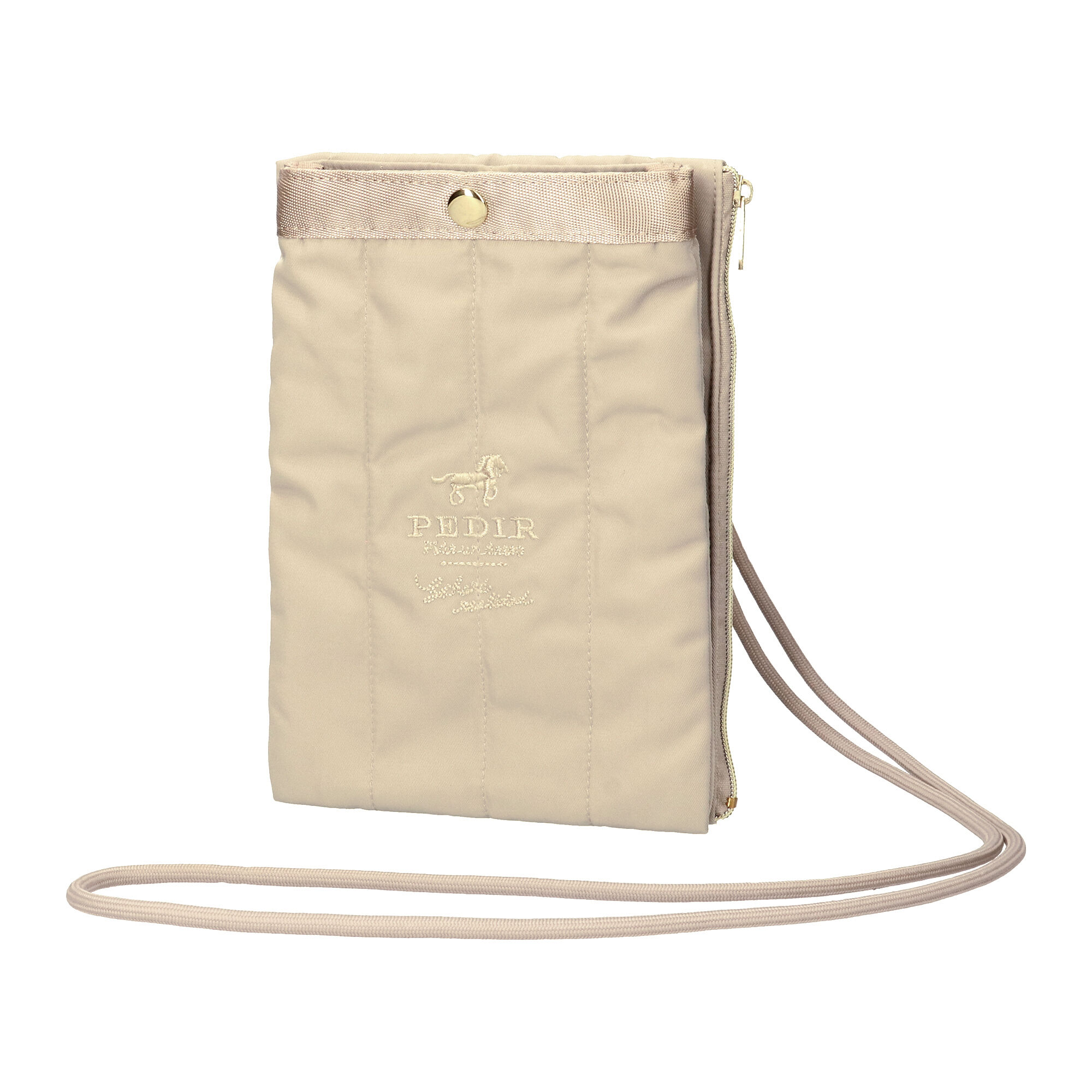 PEDIR「PEDIR(ペディール) ホース Wポケット スマホショルダー」|ショルダー・メッセンジャー|グレージュ