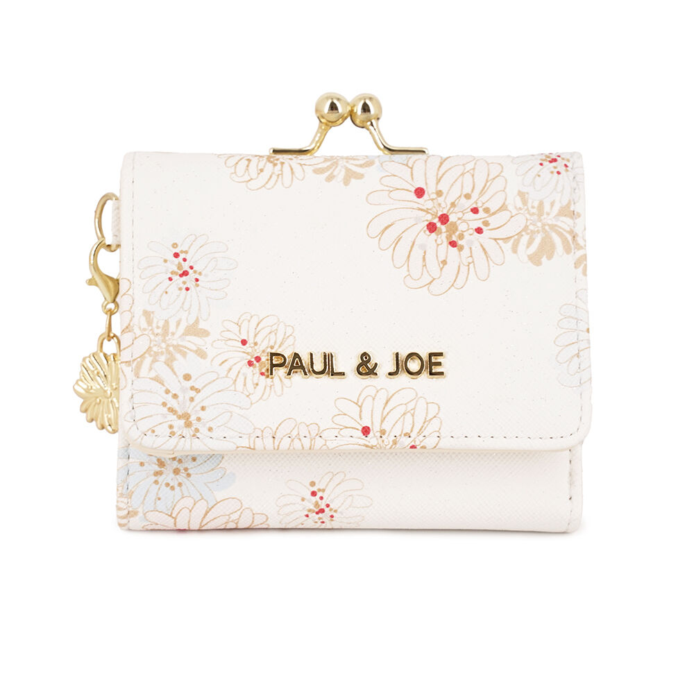 PAUL&JOE「口金ミニ財布／　クリザンテーム　ラメ　／ＰＡＵＬ　＆　ＪＯＥ」|財布|アイボリー