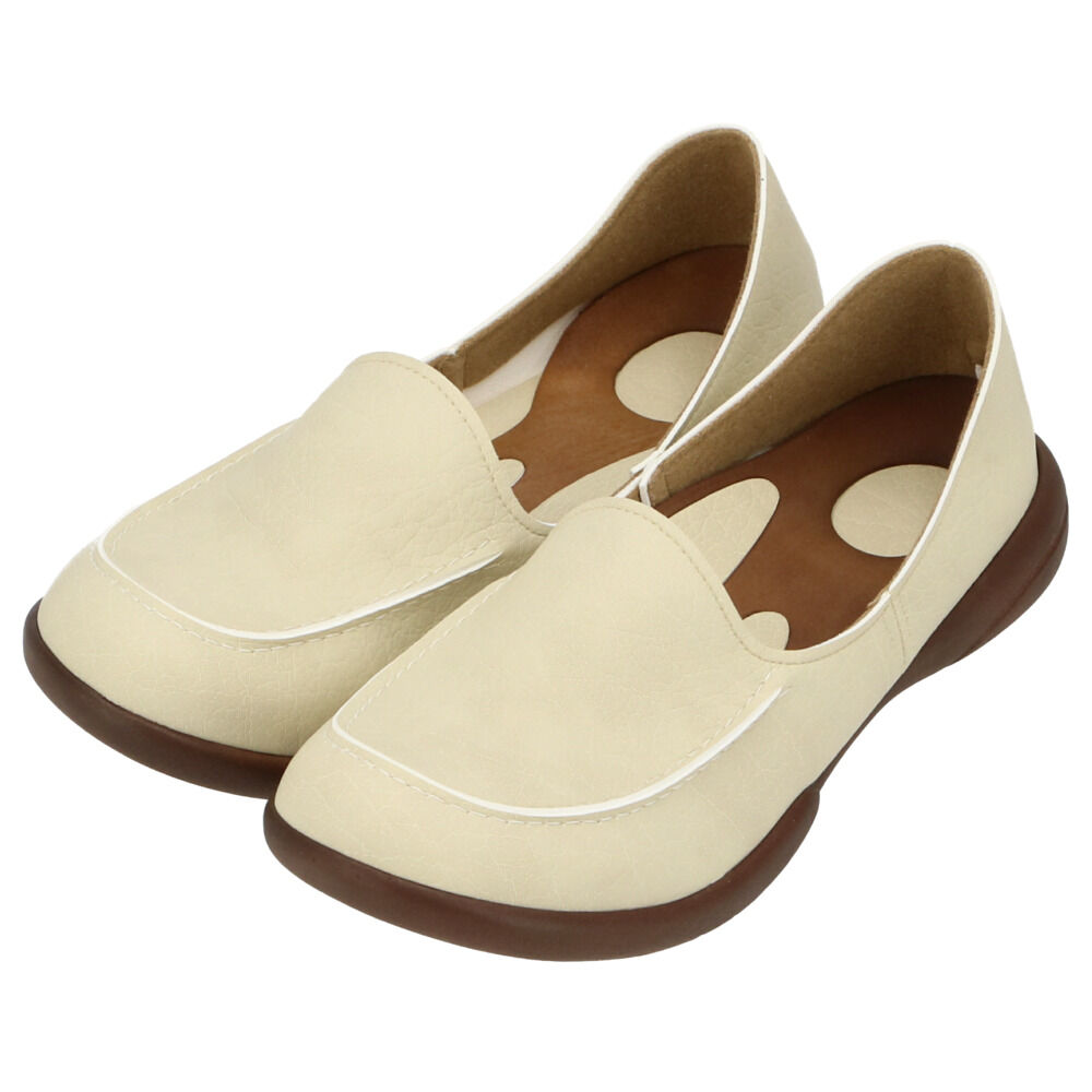 BACKYARD FAMILY「リゲッタ 靴 レディース 通販 ドライビングシューズ  ローファー コンフォートシューズ 運転」|ローファー|ホワイト5