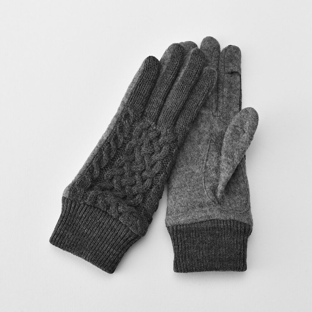 BACKYARD FAMILY「クロダ 手袋 レディース 通販 グローブ 手ぶくろ スマートフォン対応 スマホ 対応」|手袋|グレー1