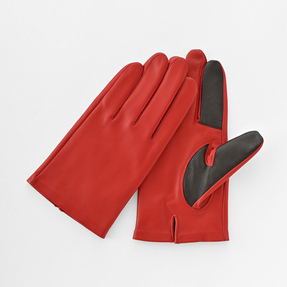 BACKYARD FAMILY「クロダ 手袋 メンズ 通販 グローブ 手ぶくろ スマートフォン対応 スマホ 対応 レザー 革」|手袋|レッド1