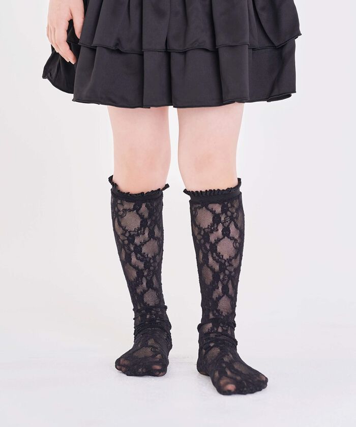 BACKYARD FAMILY「靴下 キッズ 女の子 ハイソックス 通販 長靴下 46012102 ソックス」|ソックス|