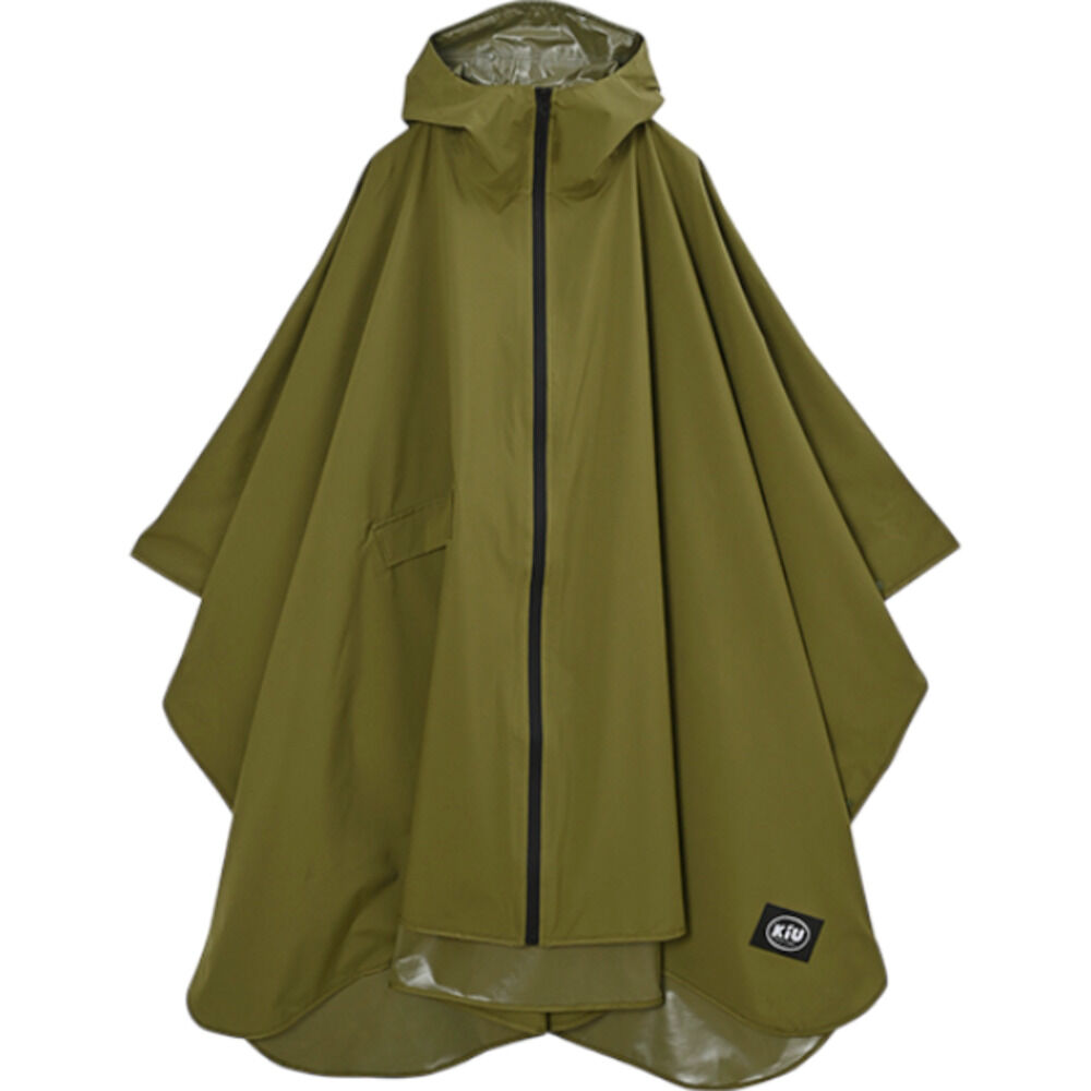 BACKYARD FAMILY「kiu キウ レインコート ポンチョ 通販 ポンチョスリーブ レインポンチョ 雨具 雨合羽 かっぱ」|レインコート|グリーン2