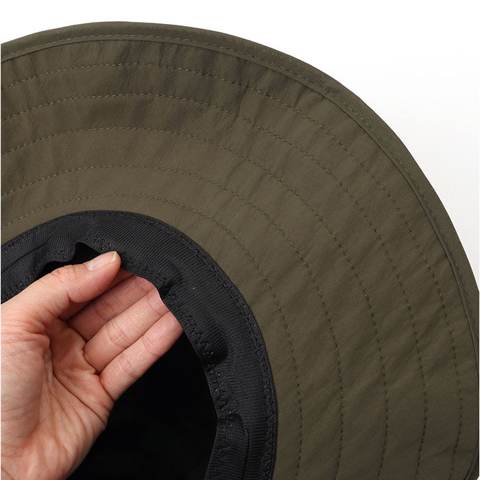 BACKYARD FAMILY「ハット 帽子 レディース 通販 サファリハット たれ付き あご紐付き シンプル 無地 ナイロン」|ハット|