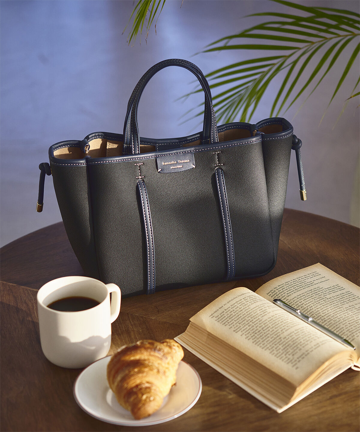 Samantha Thavasa「キャンバスデザイン 合皮トートバッグ 小サイズ」|トートバッグ|