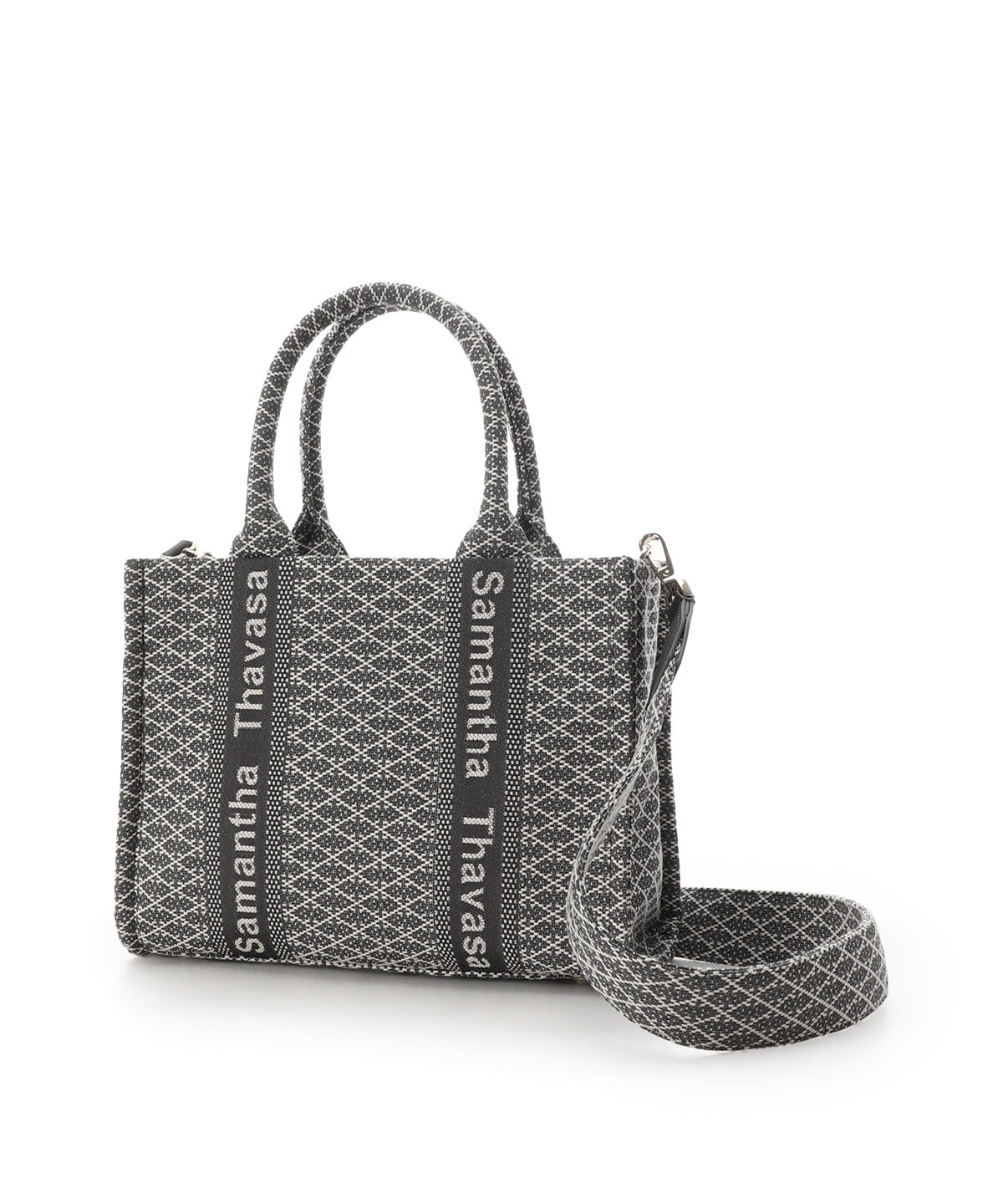Samantha Thavasa「ステッチワークジャガード ハンドバッグ」|ハンドバッグ|