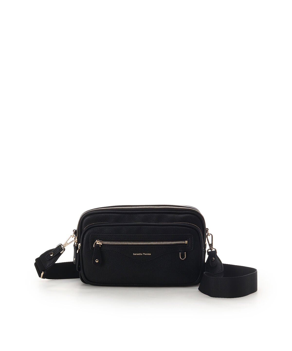 Samantha Thavasa「カジュアルテイストスクエアショルダーバッグ」|ショルダー・メッセンジャー|ブラック