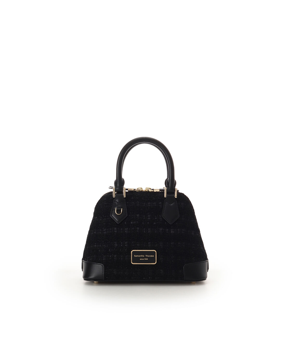 Samantha Thavasa「ファンシーツイード ハンドバッグ」|ハンドバッグ|ブラック
