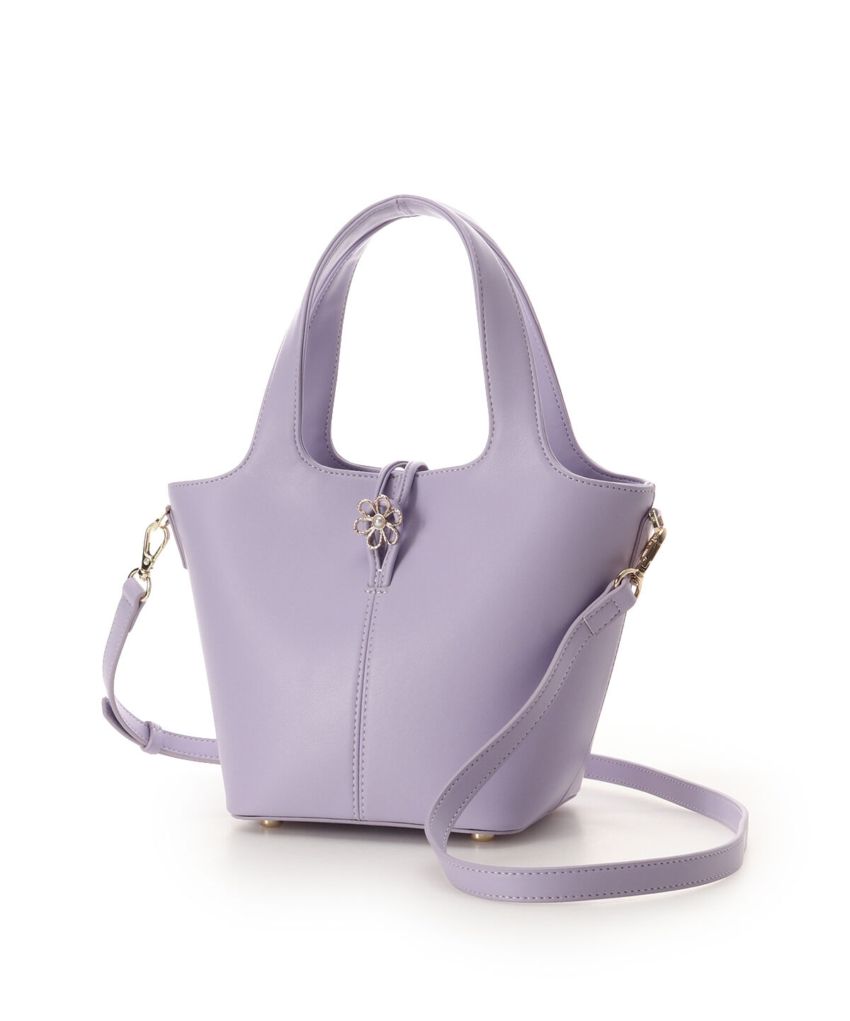 Samantha Thavasa「オリジナルフラワーモチーフ金具 ハンドバッグ」|ハンドバッグ|