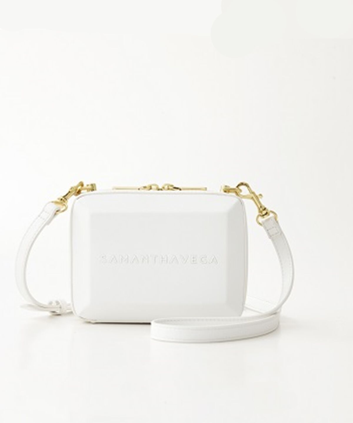 Samantha Vega「ナノスクエアストーンショルダーバッグ」|ショルダー・メッセンジャー|ホワイト