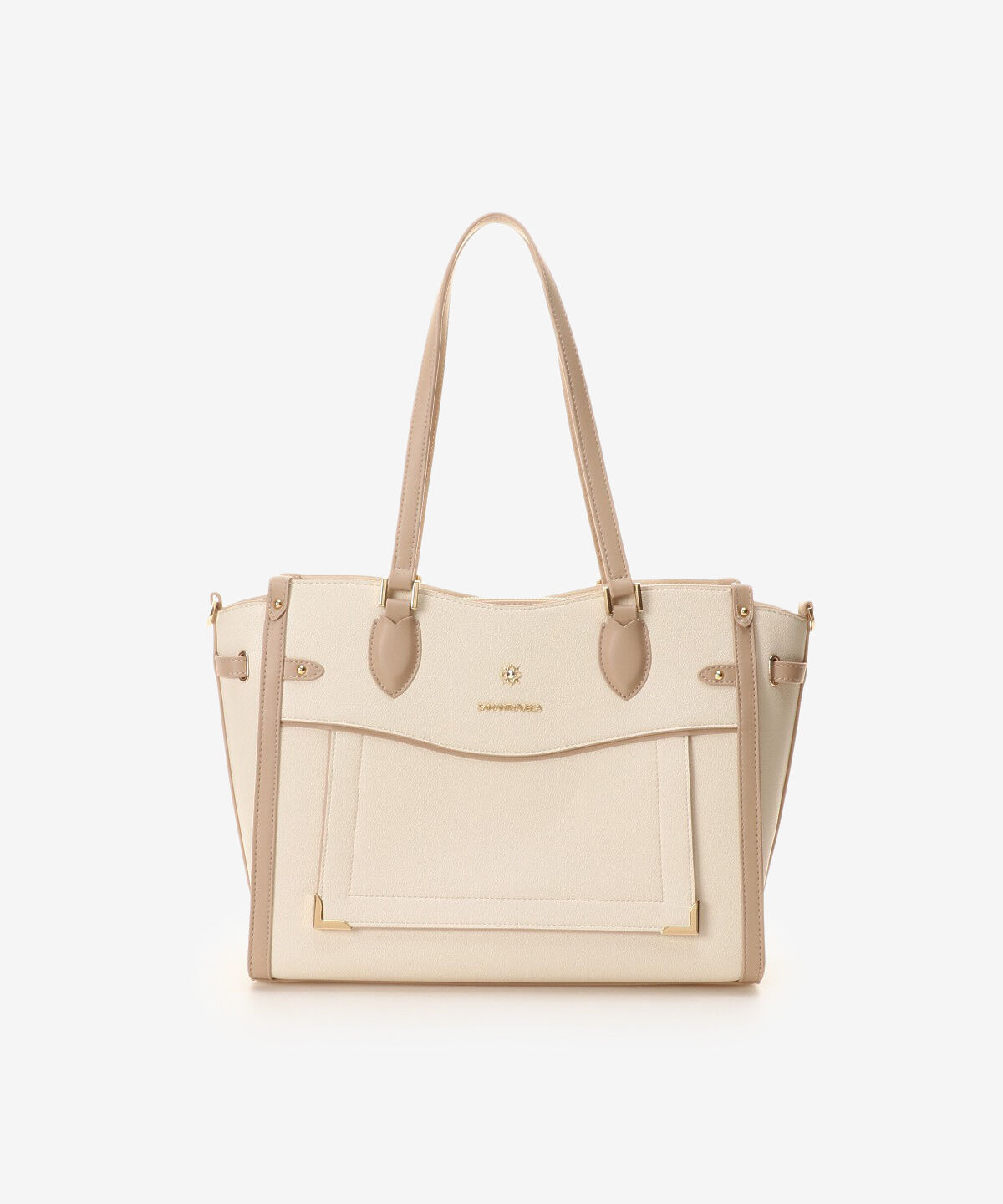 Samantha Vega「シンプルビジューA4トートバッグ」|トートバッグ|オフホワイト