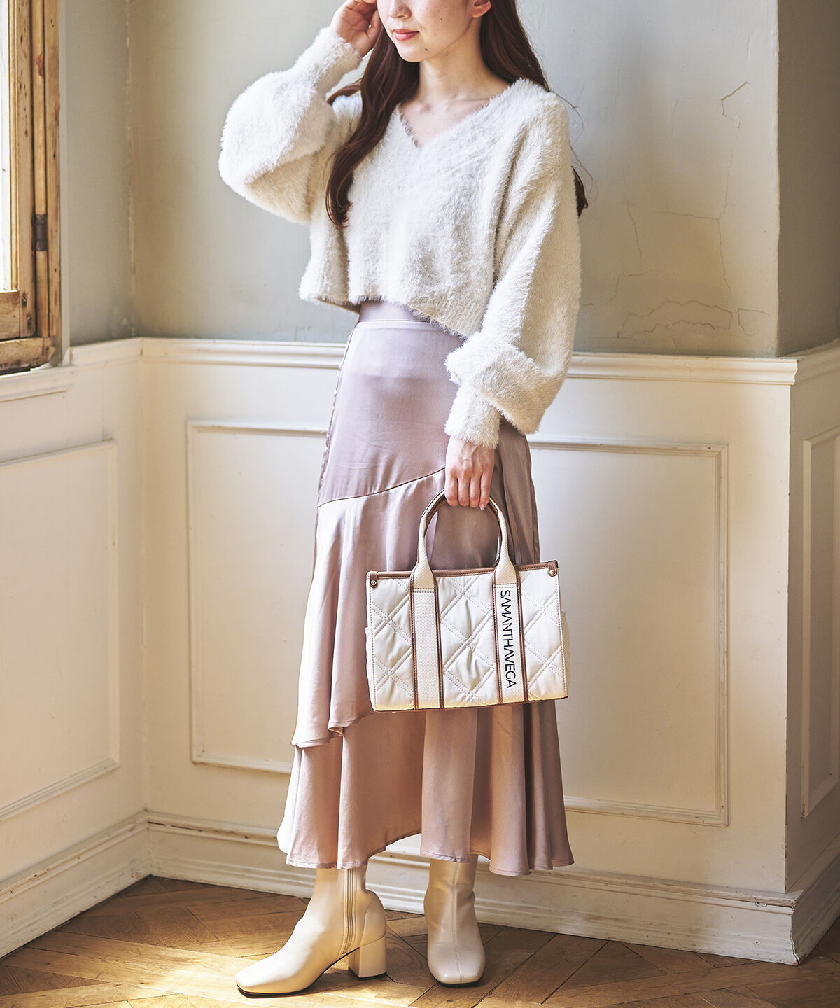 Samantha Vega「ロゴテープキルティングショルダーバッグ（ミニ）」|ショルダー・メッセンジャー|