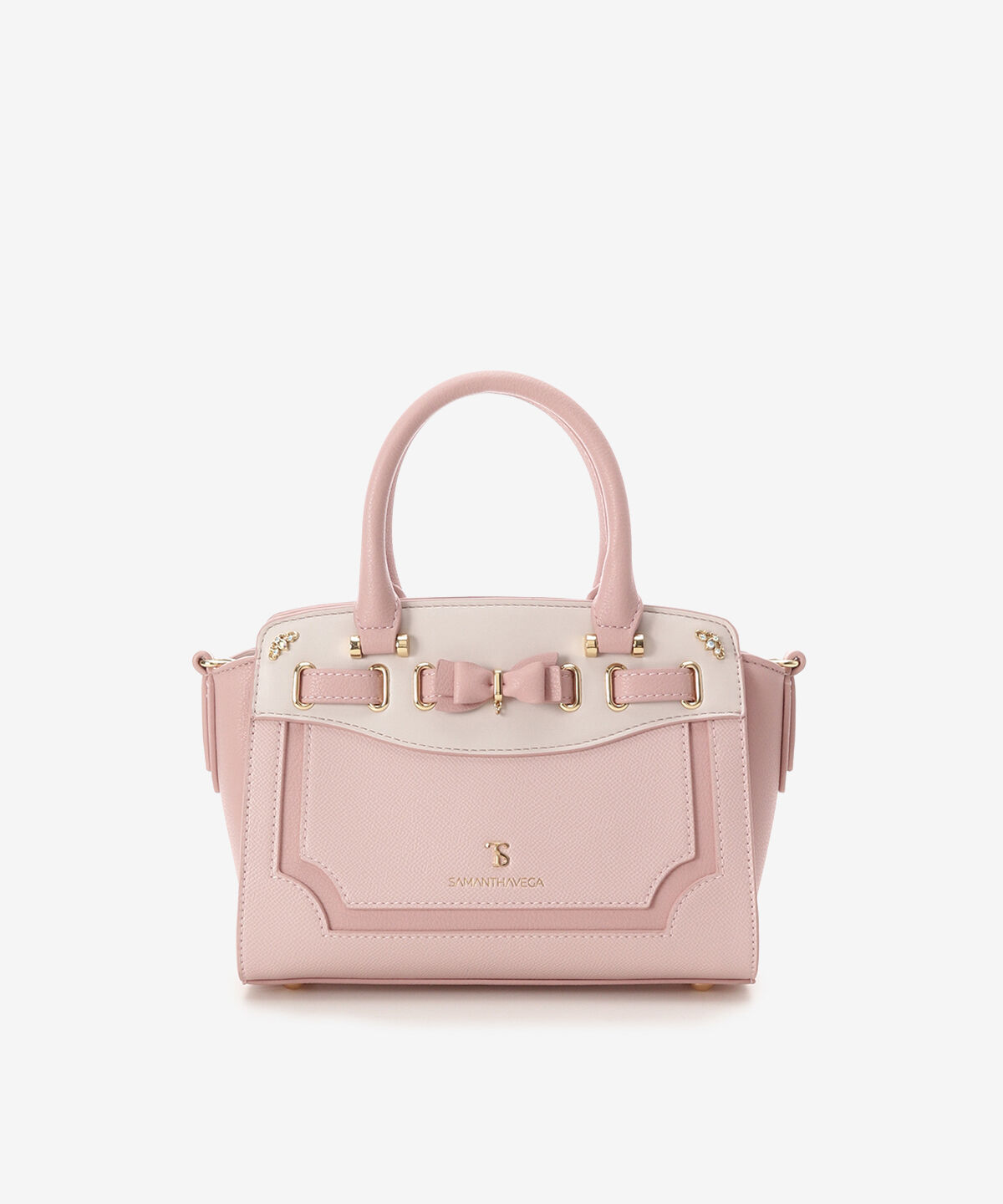 Samantha Vega「フロントリボンベルトショルダーバッグ」|ショルダー・メッセンジャー|ピンク