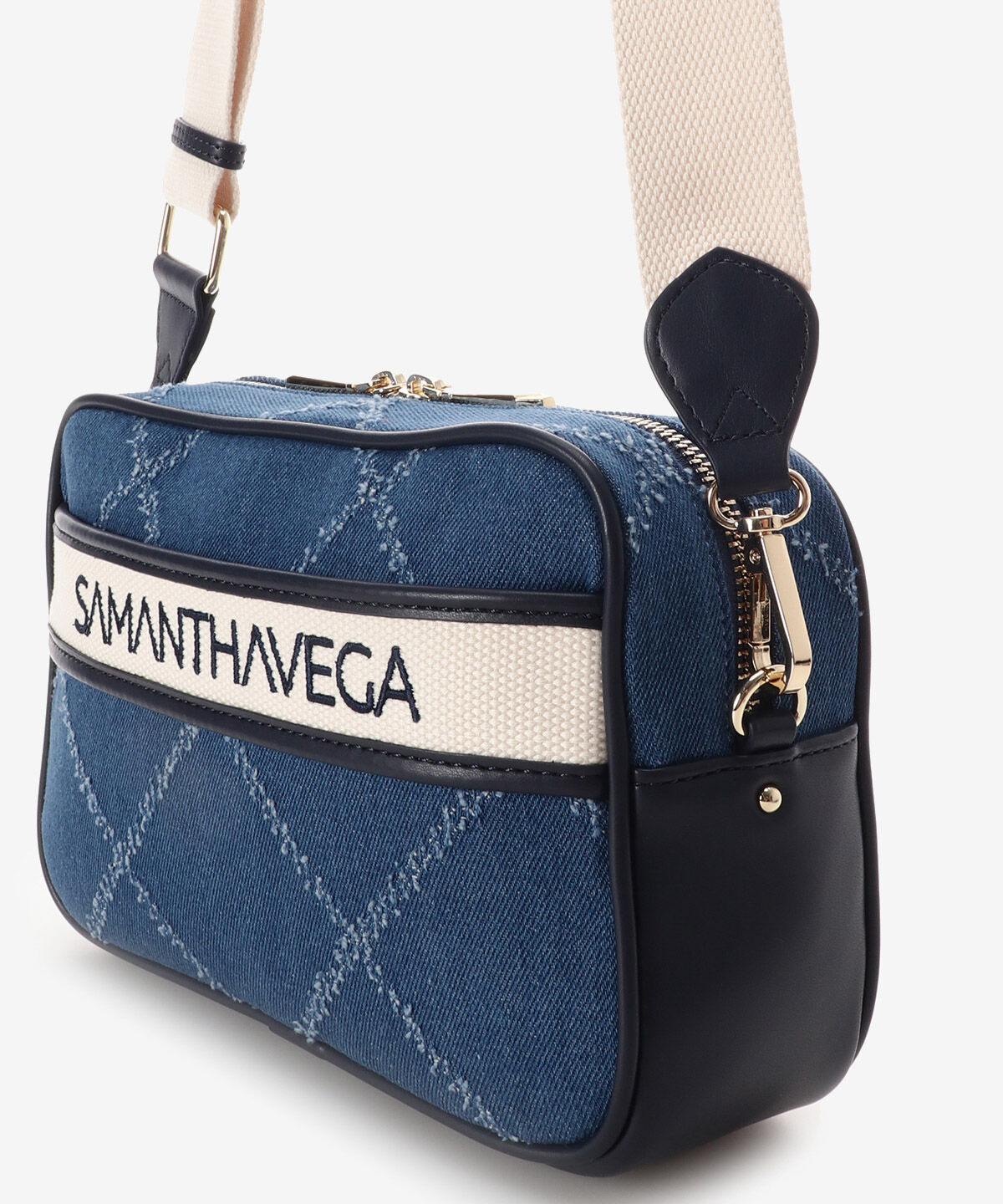 Samantha Vega「ロゴテープデニム風ショルダー」|ショルダー・メッセンジャー|