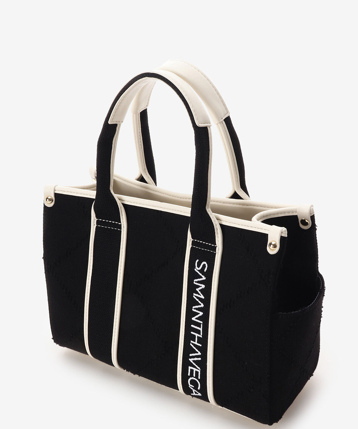 Samantha Vega「ロゴテープデニム風トート（小）」|ハンドバッグ|