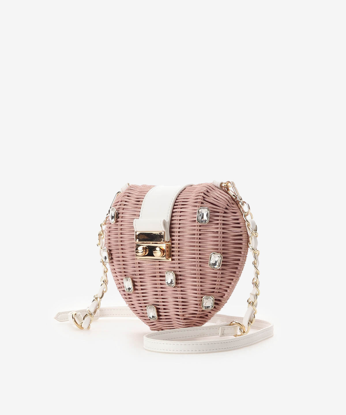 Samantha Vega「ジュエリーハート型ショルダーかごバッグ」|ショルダー・メッセンジャー|