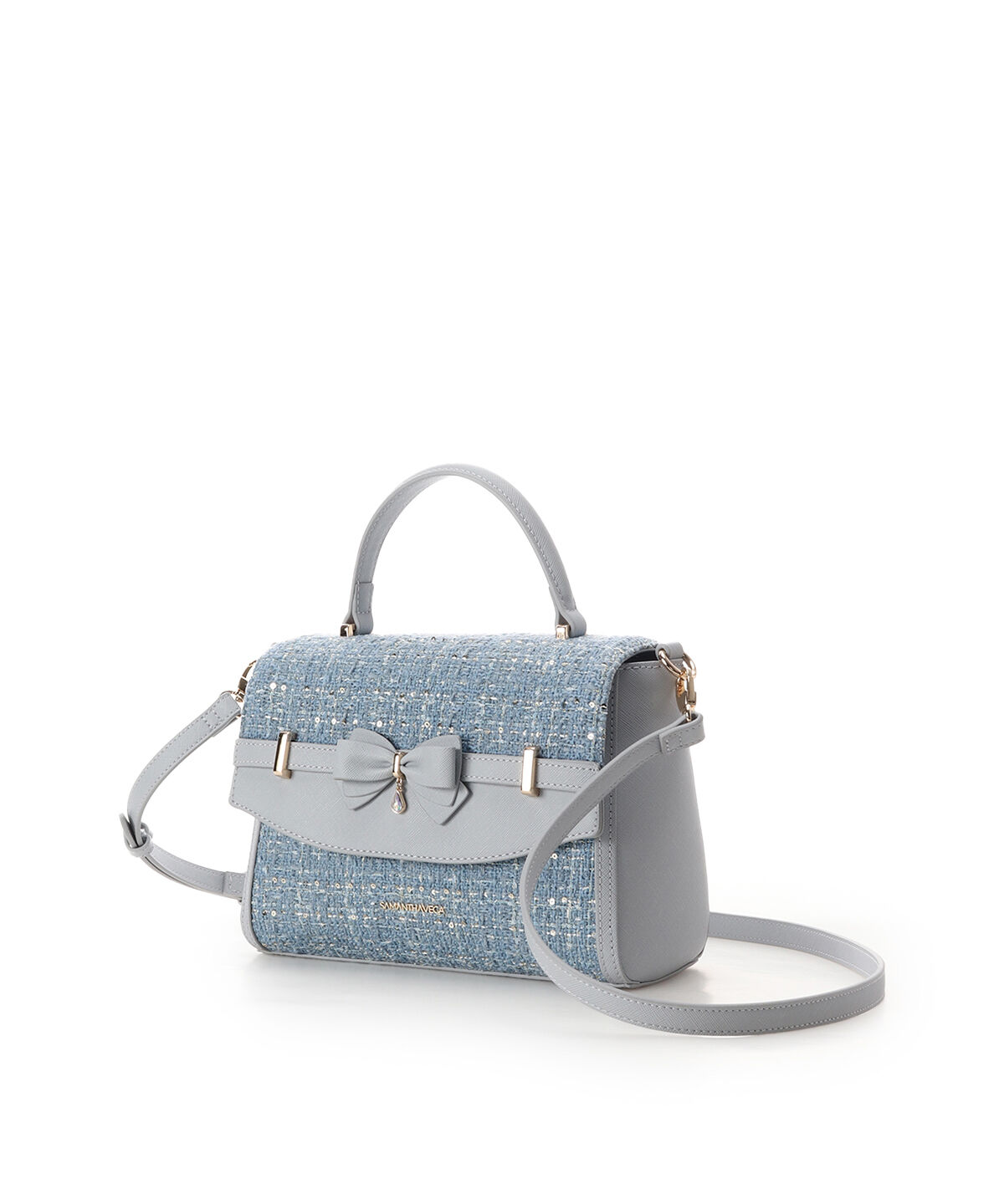 Samantha Vega「ツイードアクセントリボンショルダーバッグ」|ショルダー・メッセンジャー|