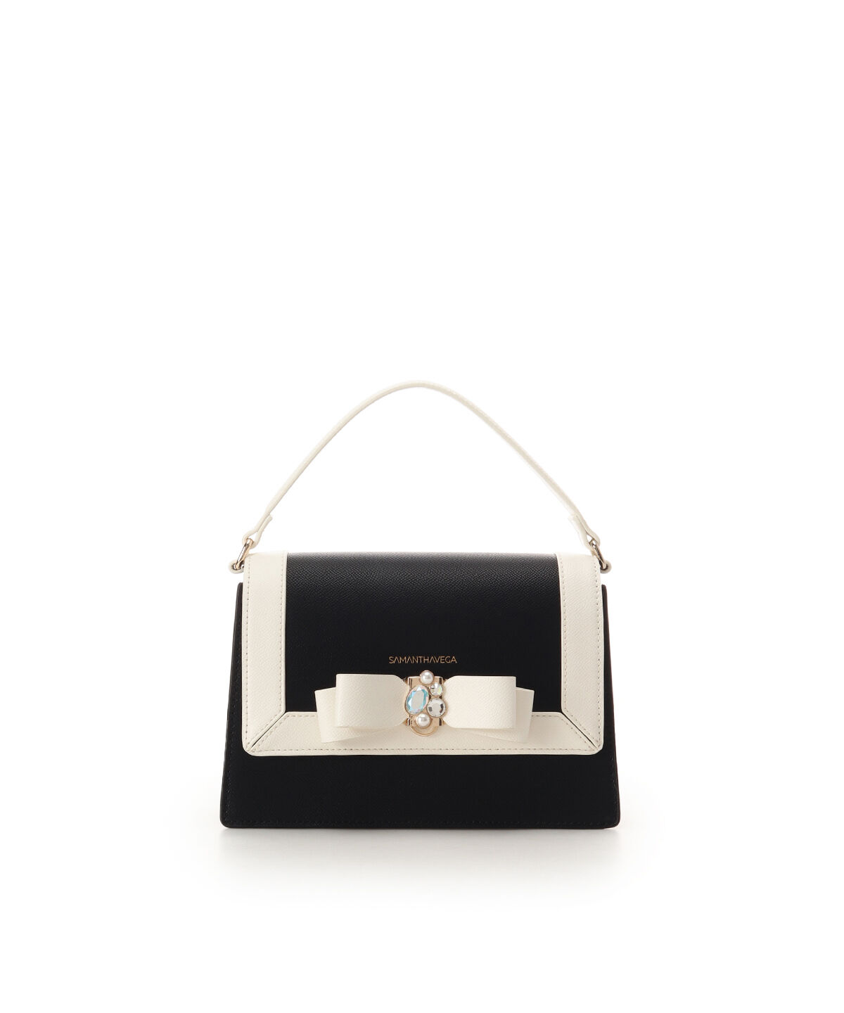 Samantha Vega「バイカラージュエルリボンショルダーバッグ」|ショルダー・メッセンジャー|