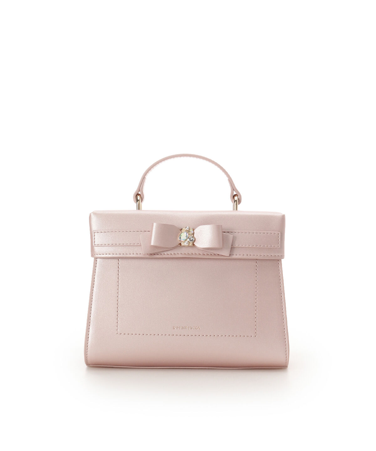 Samantha Vega「パールカラージュエルリボンバニティバッグ」|ショルダー・メッセンジャー|ピンク