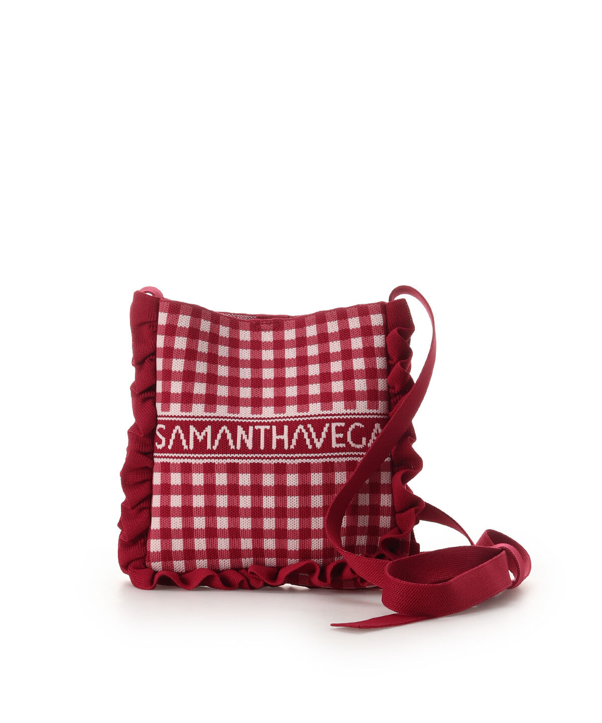Samantha Vega「ニットギンガムショルダーバッグ」|ショルダー・メッセンジャー|