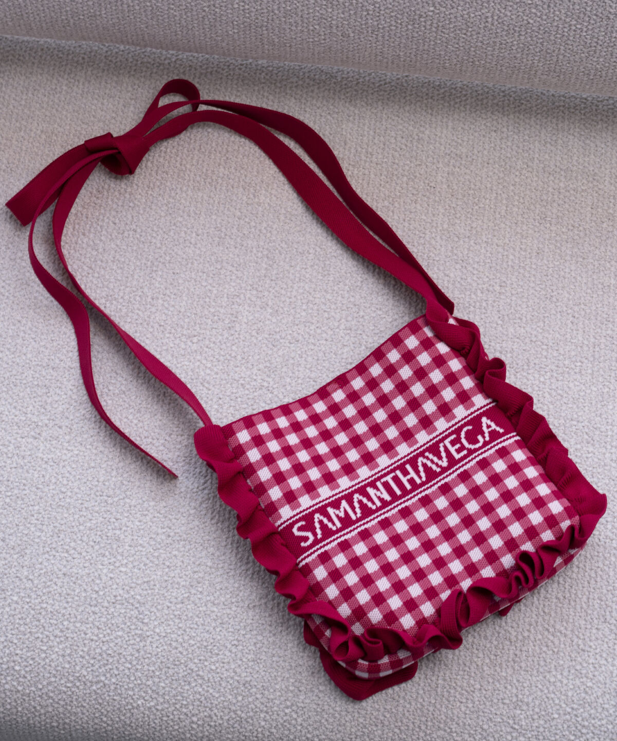 Samantha Vega「ニットギンガムショルダーバッグ」|ショルダー・メッセンジャー|