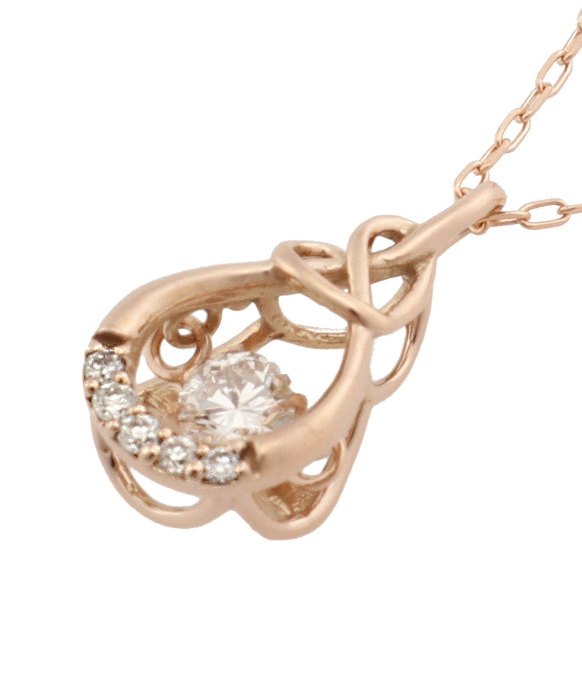 Samantha Tiara「K18 PG  Love Knot スウィングルネックレス」|ネックレス|