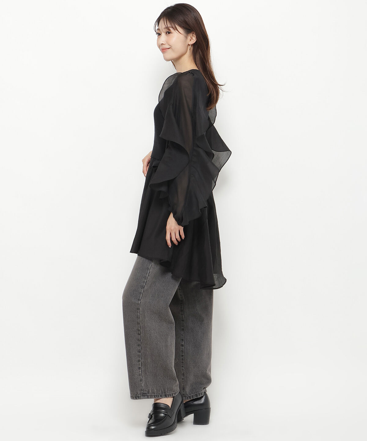 アンドクチュール「ニットレイヤードチュニック」|チュニック|