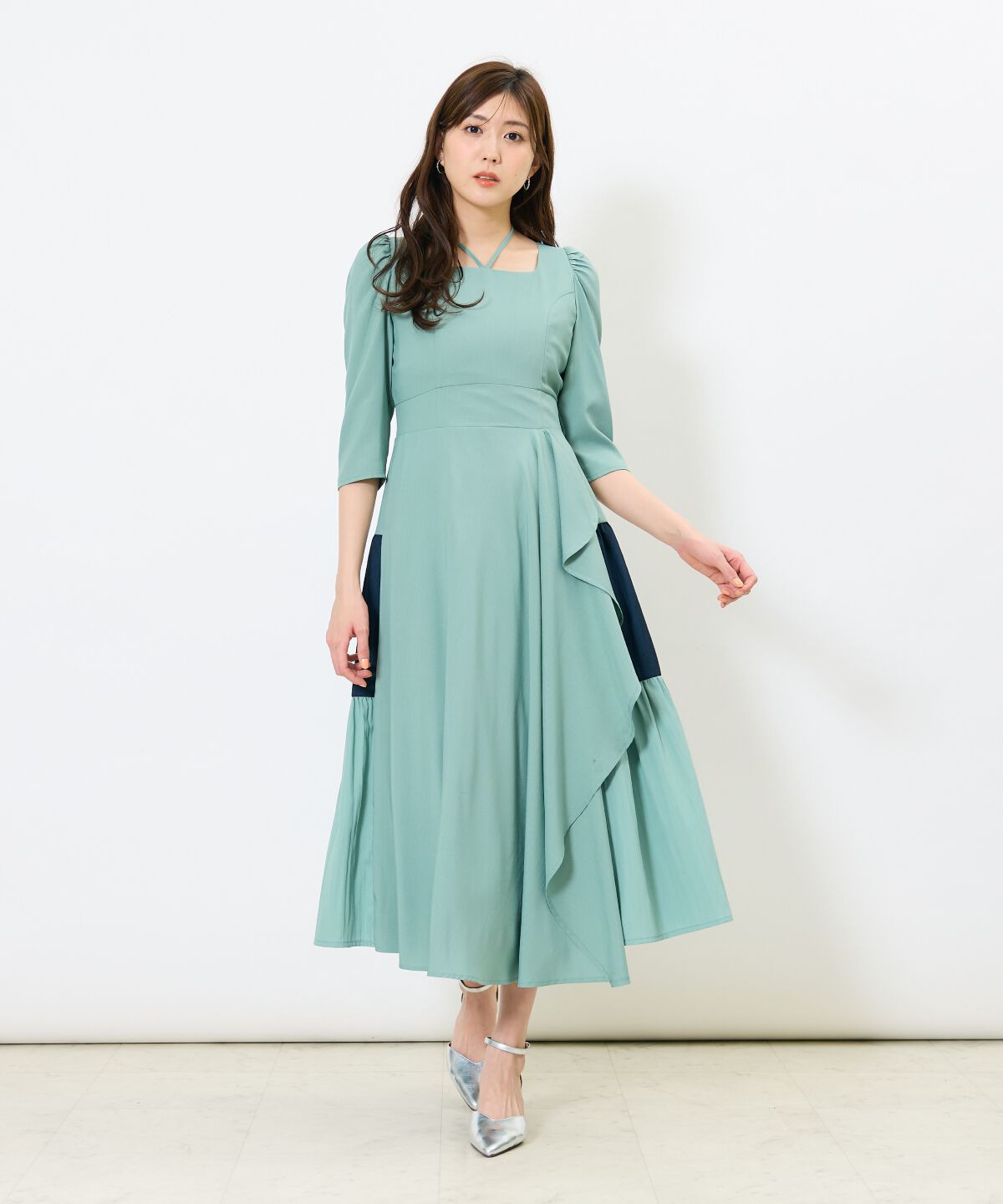 アンドクチュール「アシメラッフルティアードワンピース」|ワンピース|