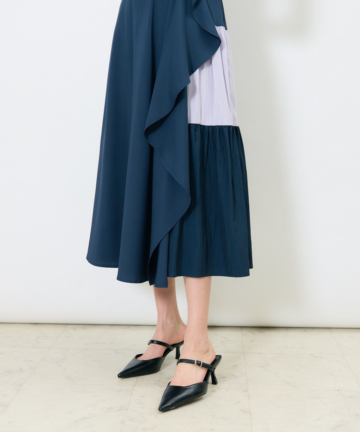 アンドクチュール「アシメラッフルティアードワンピース」|ワンピース|