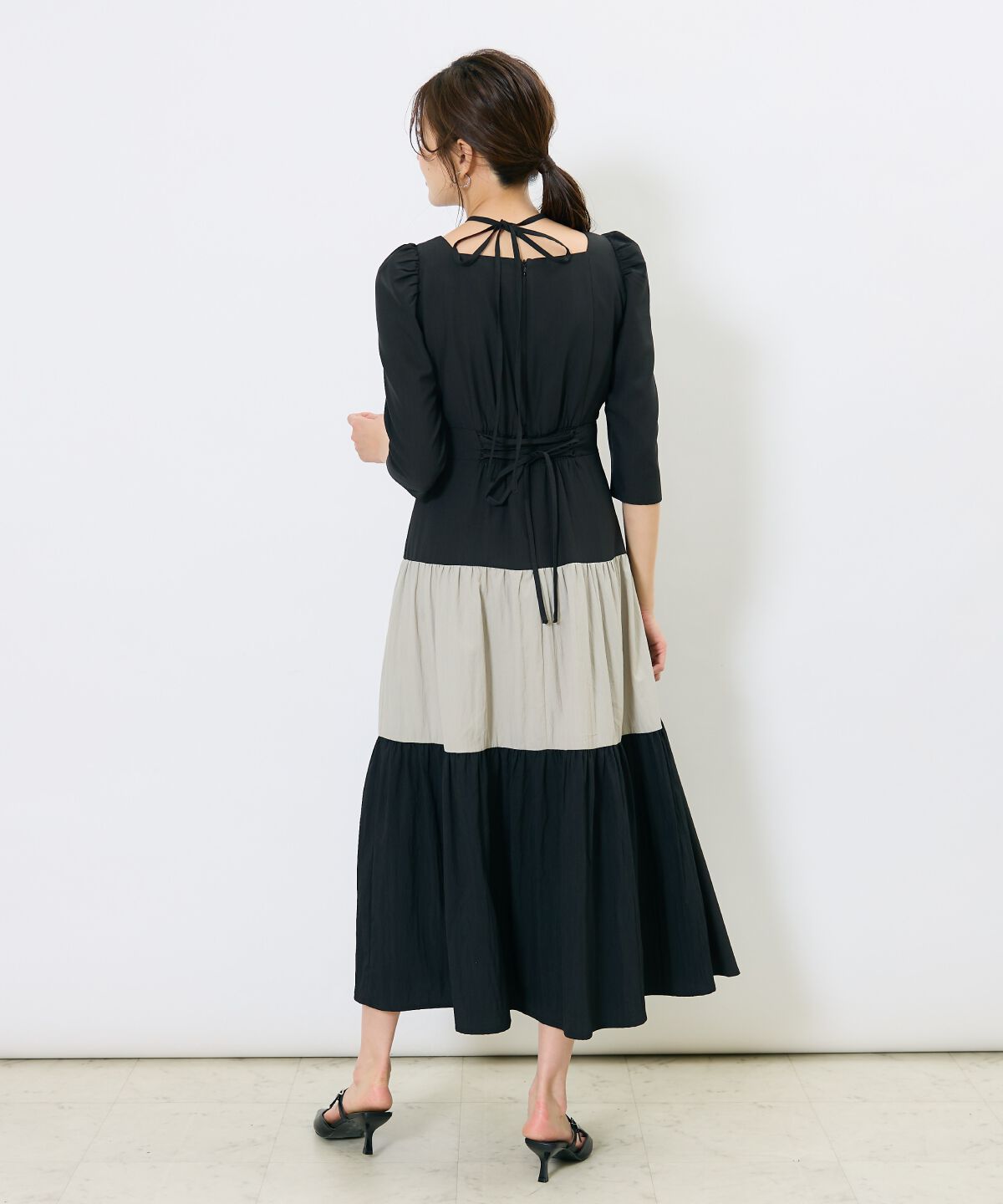 アンドクチュール「アシメラッフルティアードワンピース」|ワンピース|