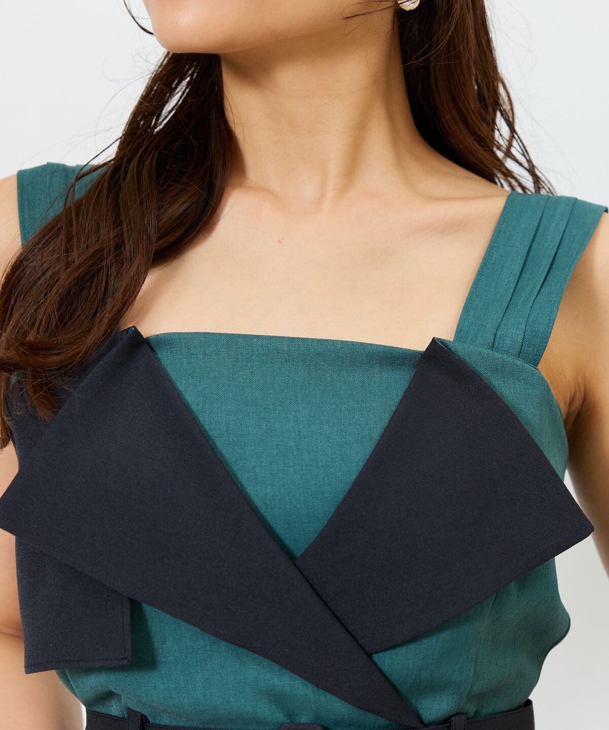 アンドクチュール「バイカラーデザインジャンスカ」|ジャンパースカート|