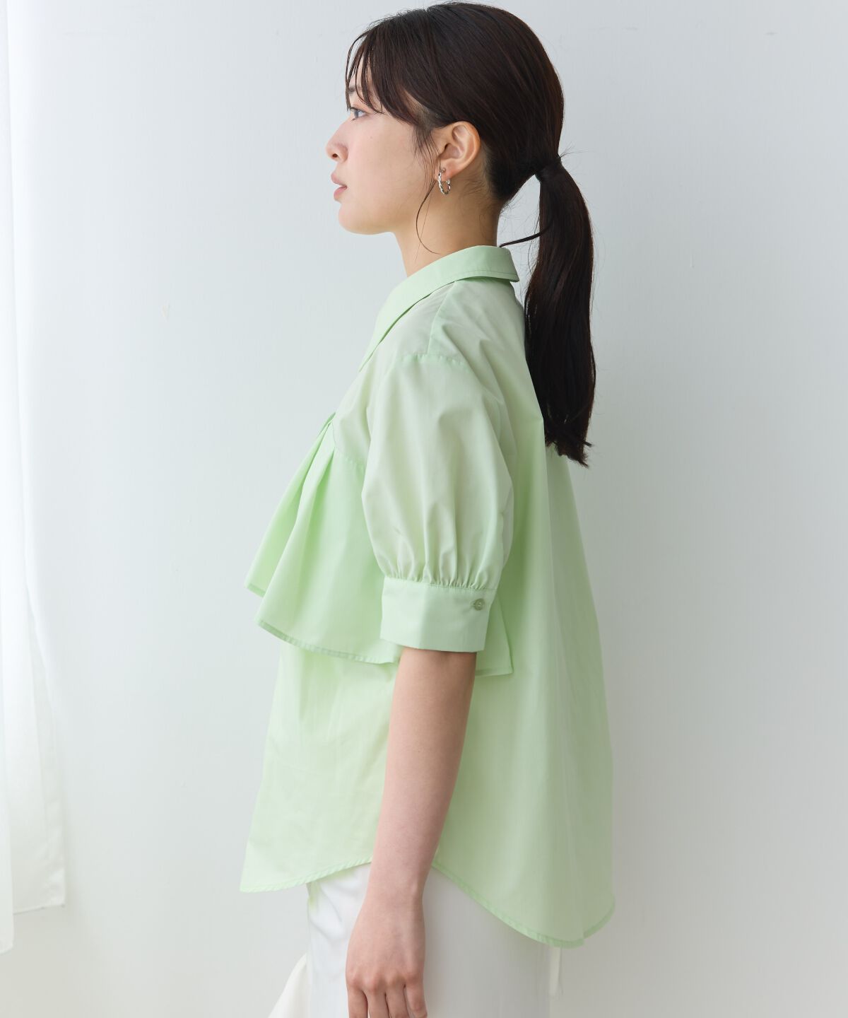 アンドクチュール「ヨークデザインハーフスリーブシャツ」|シャツ・ブラウス|