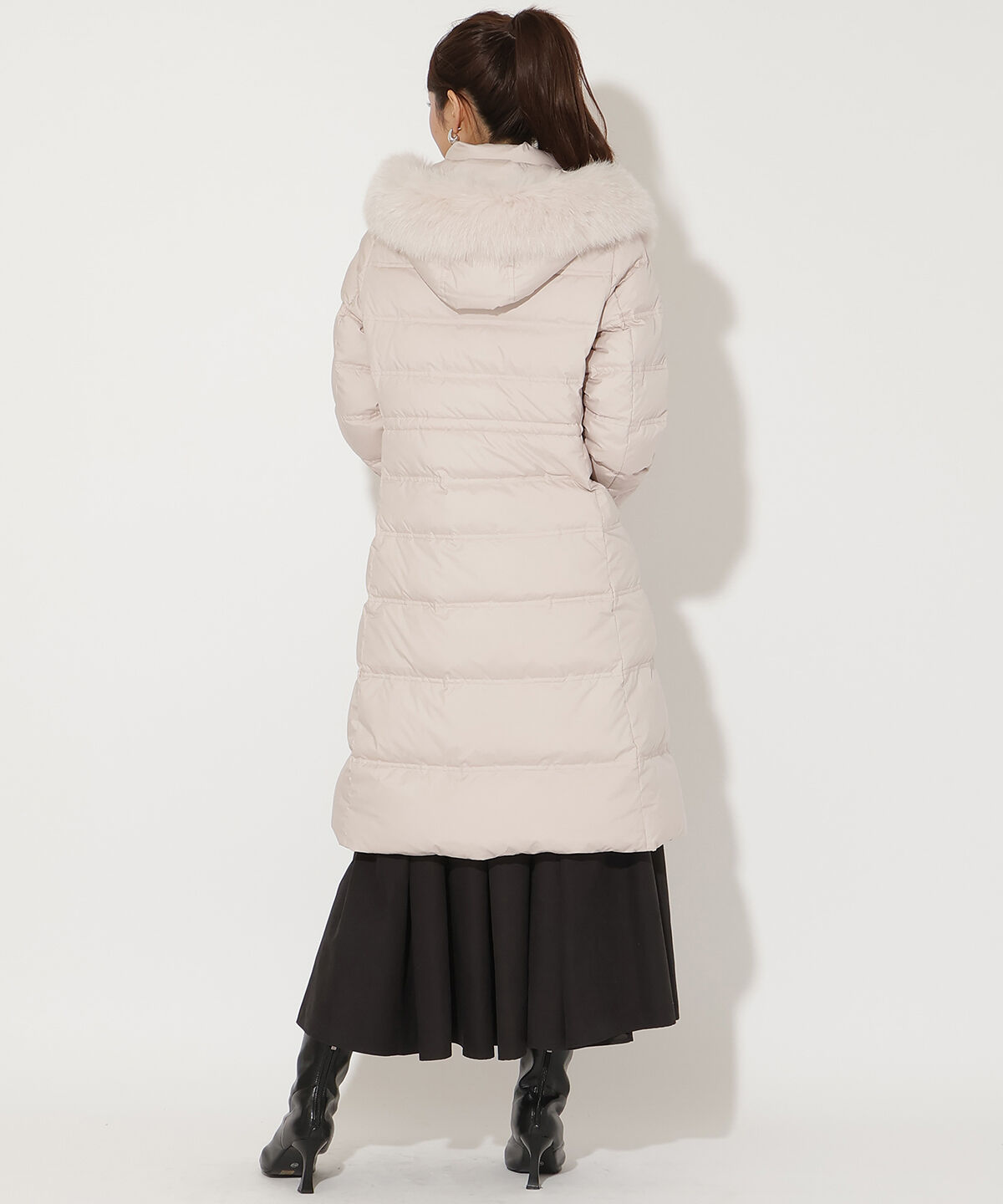 アンドクチュール「FOXファー付きプレミアムミドルロングダウン」|ダウン|