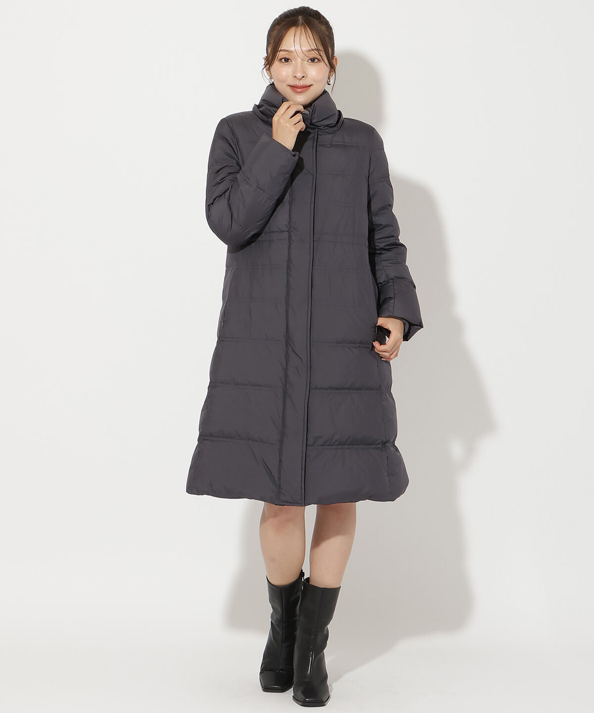 アンドクチュール「FOXファー付きプレミアムミドルロングダウン」|ダウン|