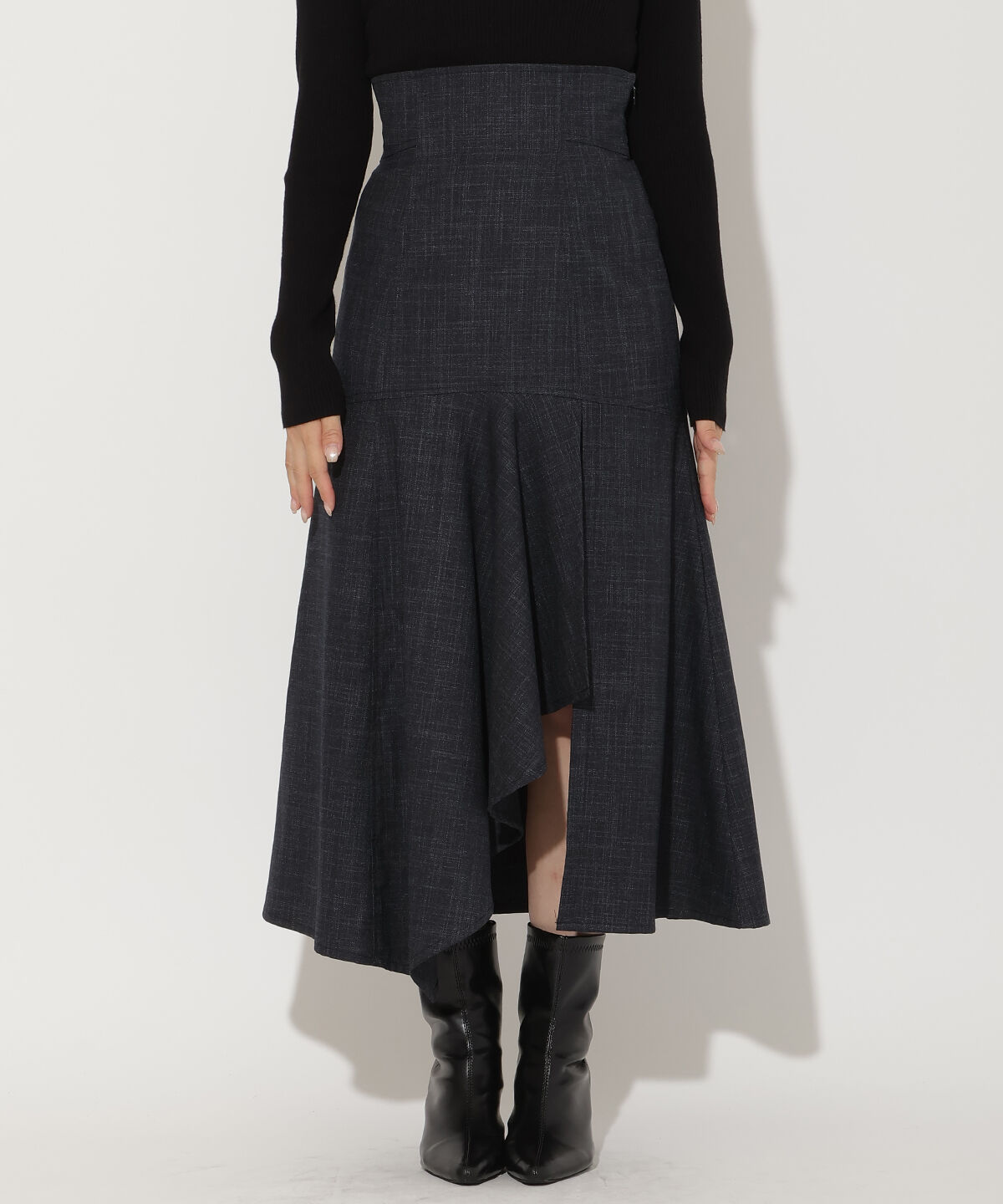 アンドクチュール「ブッチャーインナーミニマーメイドスカート」|フレア|