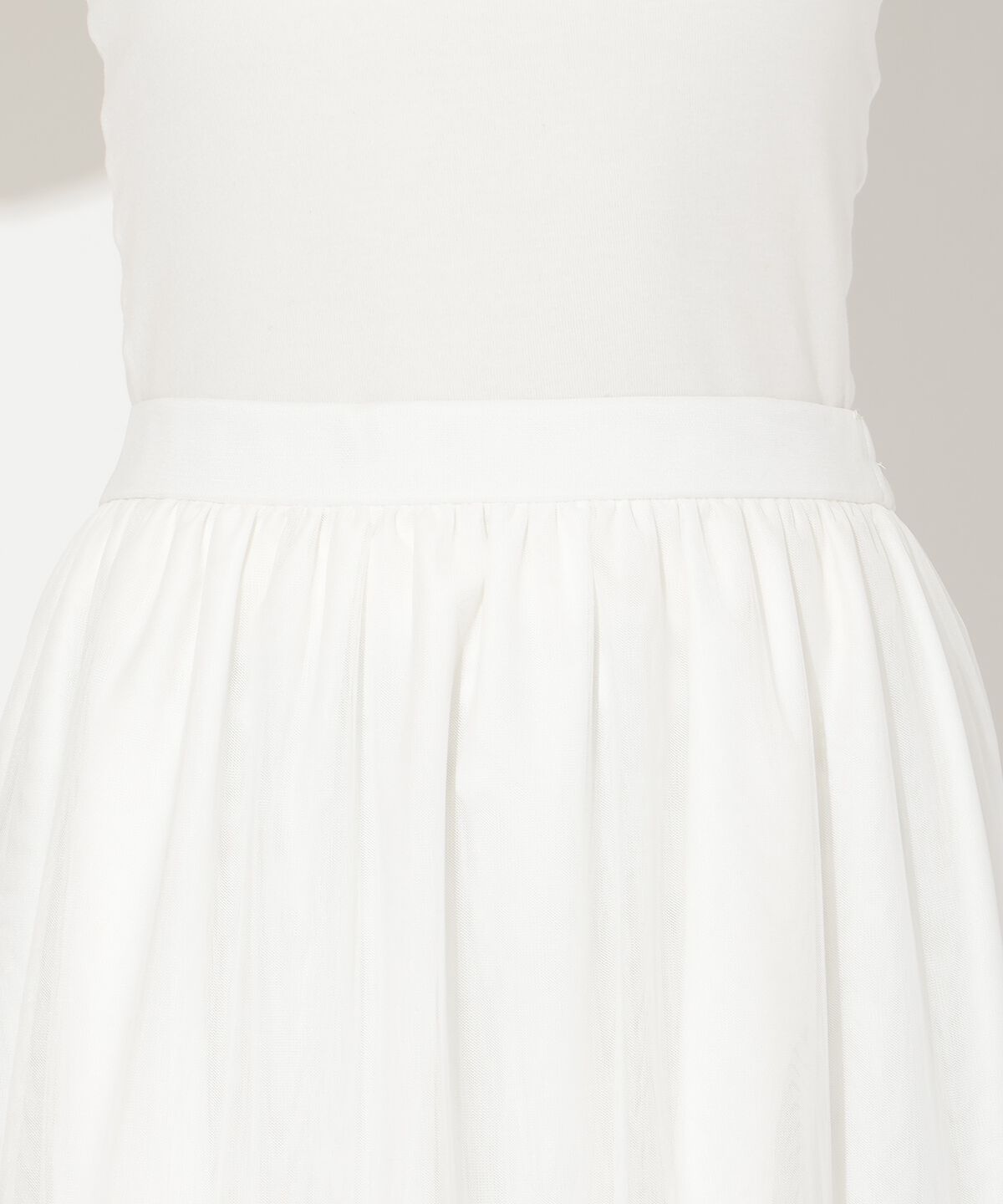 アンドクチュール「チュールティアードギャザースカート」|フレア|