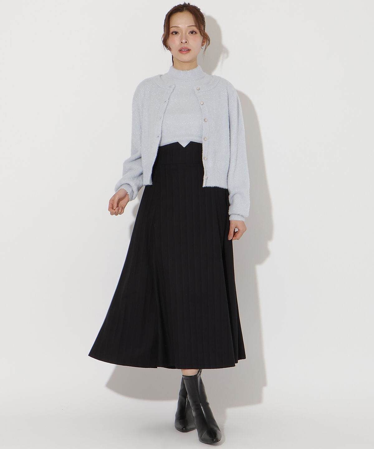 アンドクチュール「フェザーニットアンサンブル」|カーディガン|