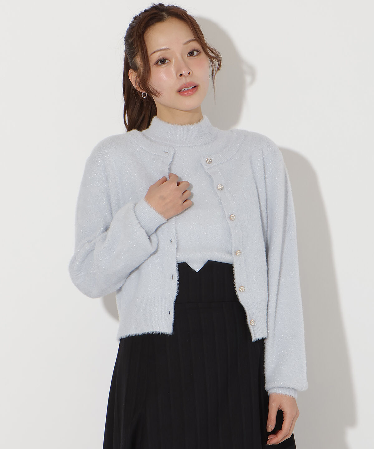 アンドクチュール「フェザーニットアンサンブル」|カーディガン|