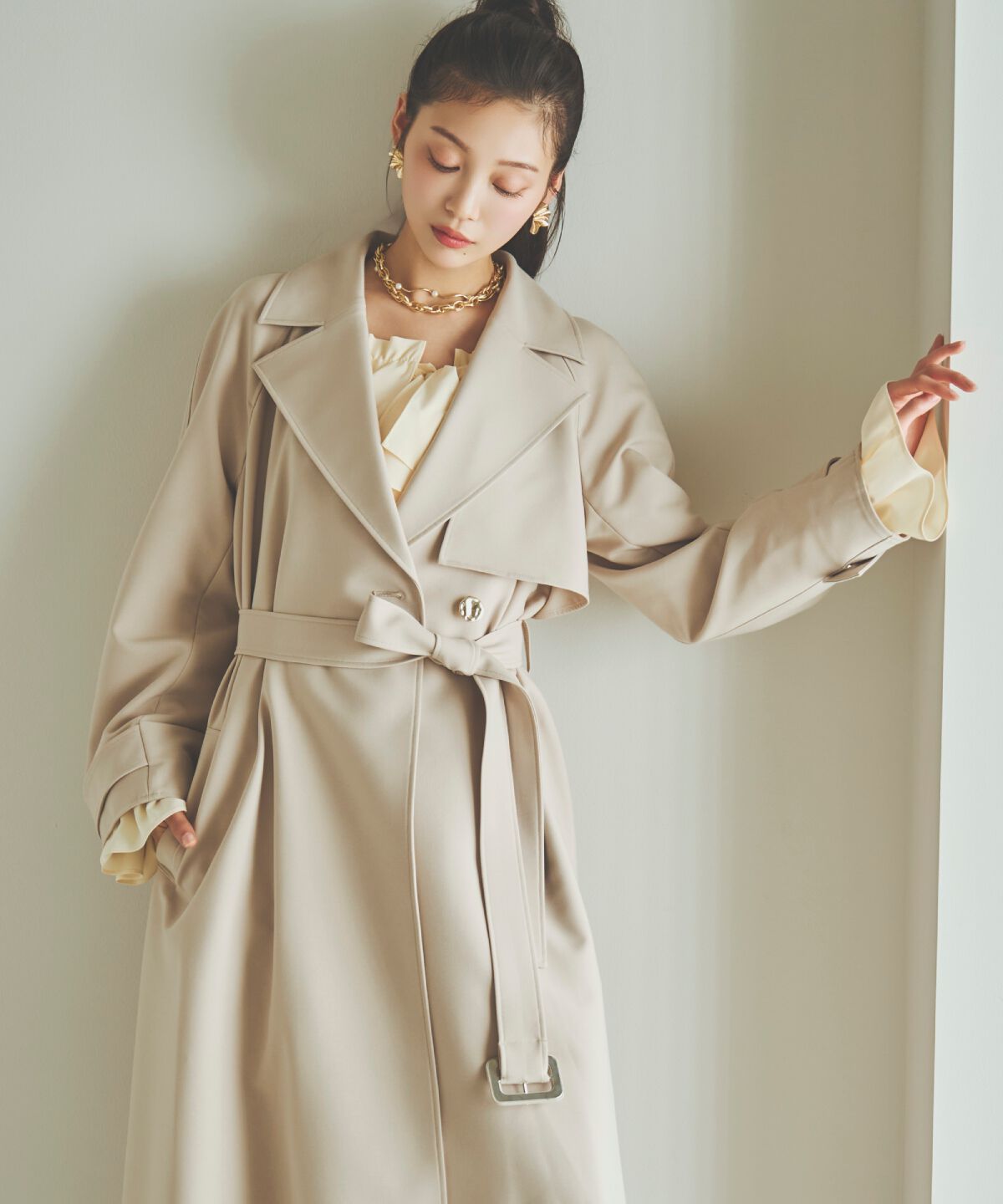 アンドクチュール「フラップ付きロングコート」|その他|