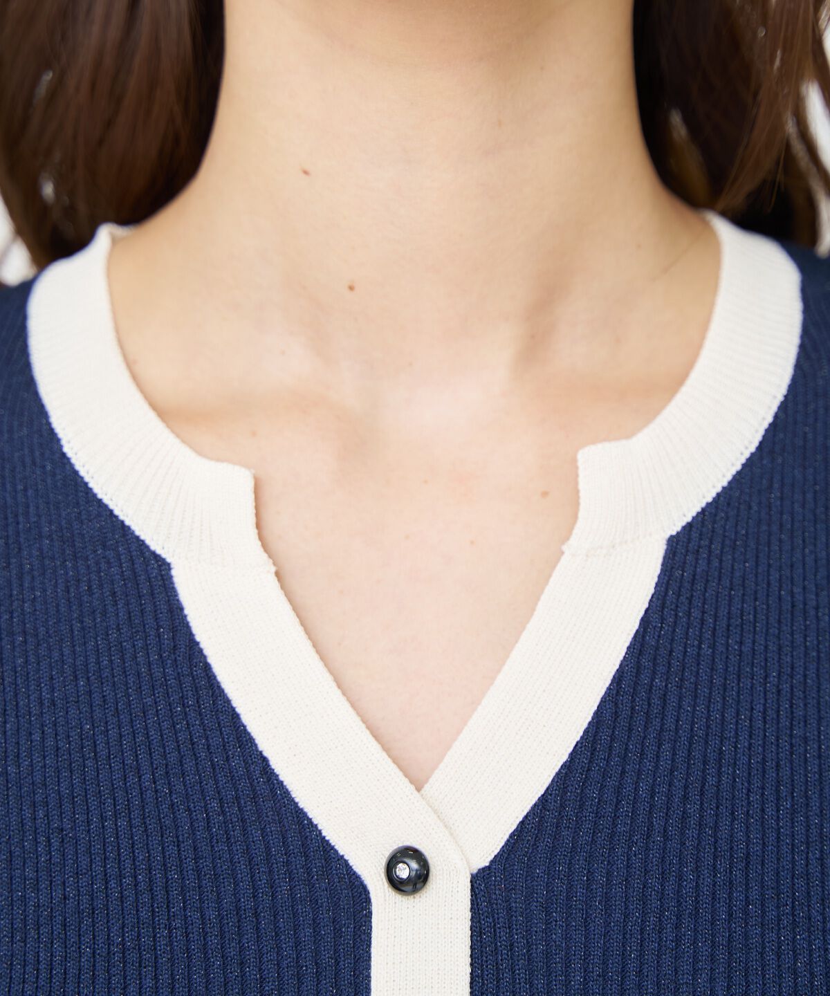 アンドクチュール「ラメ入り配色ドッキングワンピース」|ワンピース|