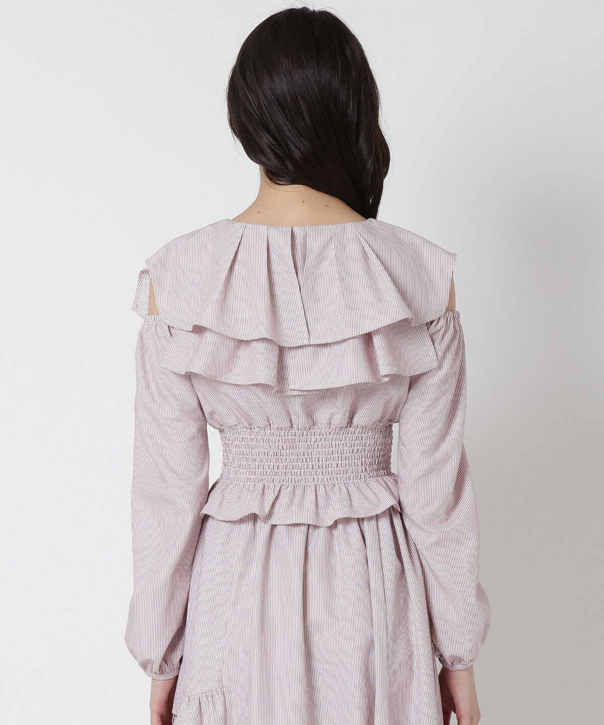 REDYAZEL「ストライプ肩あきブラウス」|シャツ・ブラウス|