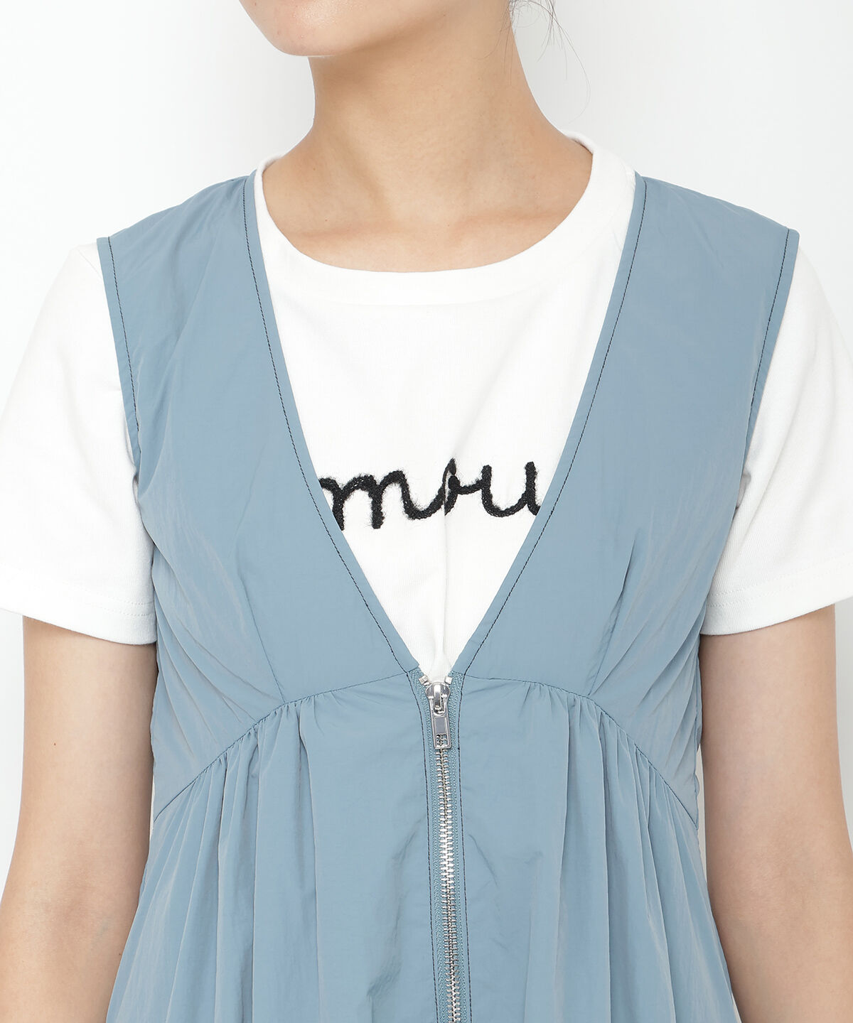 REDYAZEL「フロントジップジャンスカ」|ジャンパースカート|